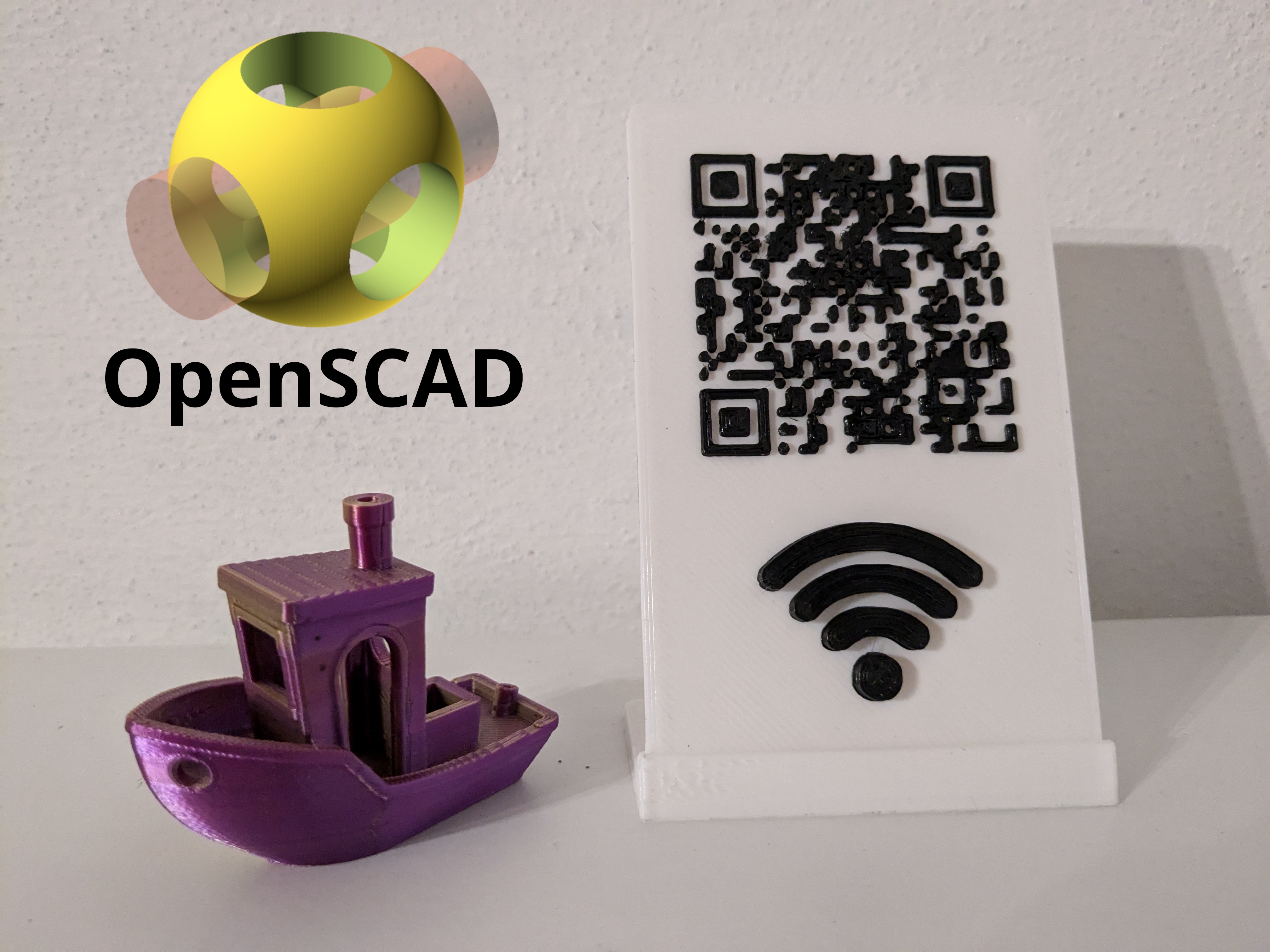 OpenSCAD - Automatic Customizable QR Code slabs, multiple qr codes