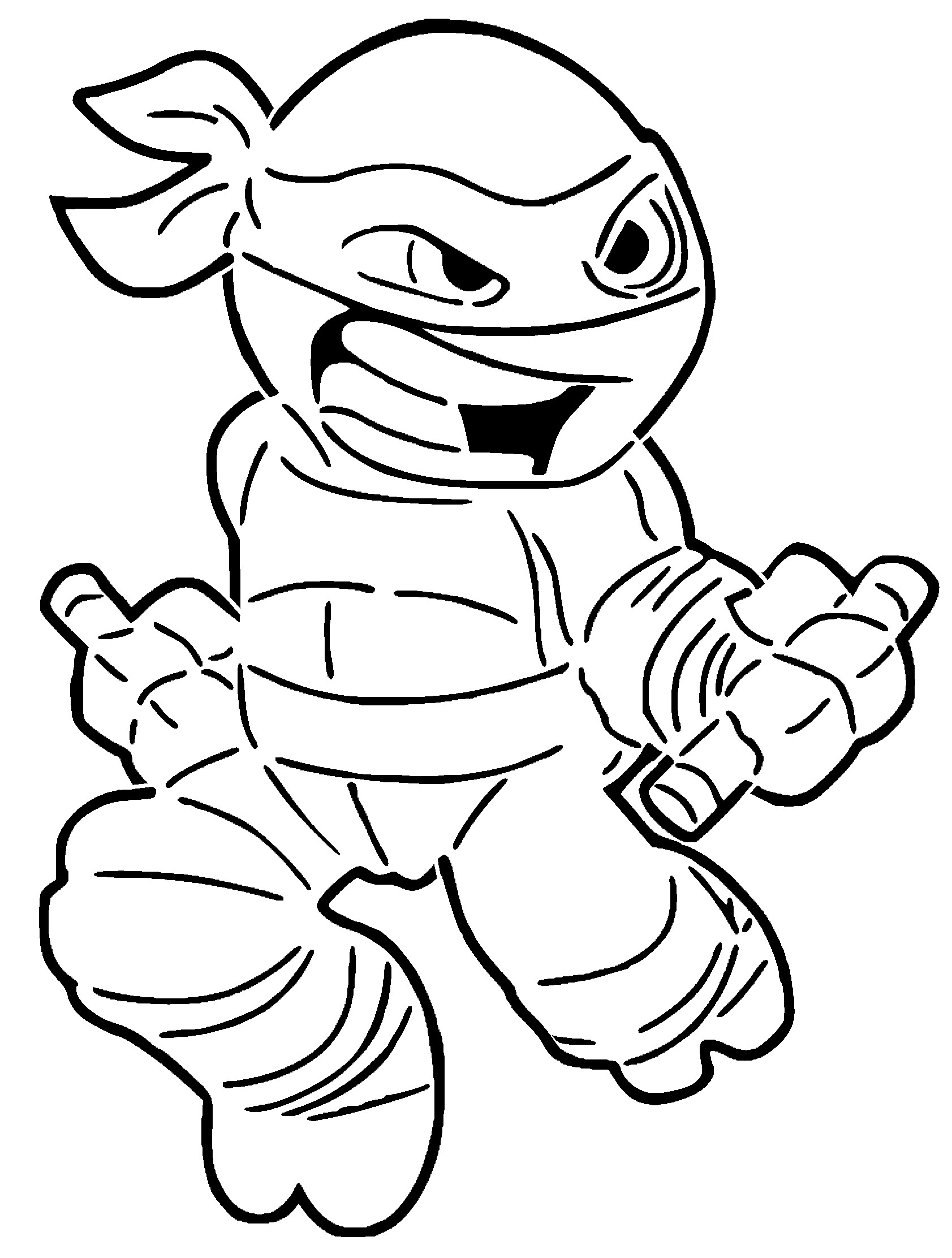 TMNT Michelangelo stencil 2 + 2D