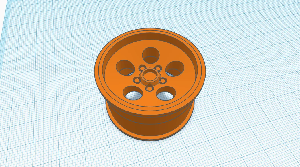 Countach wheel front with lip for tyre