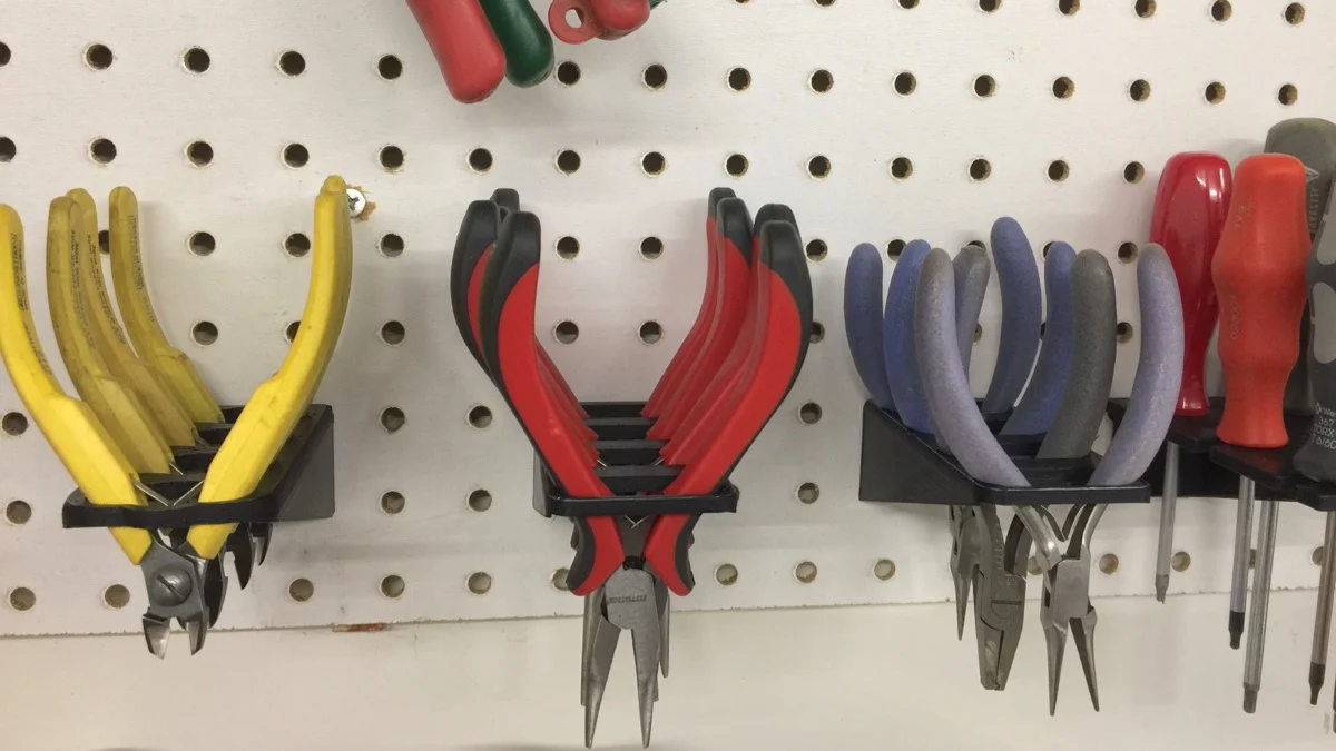 Pegboard Tool Holders 2; Screwdrivers, Snips, Pliers, Misc