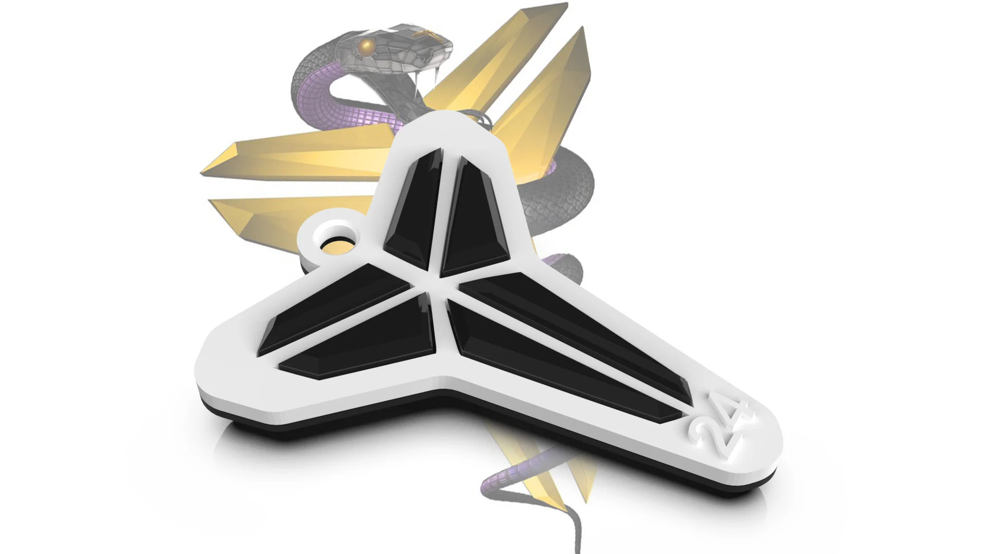 Kobe Bryant Black Mamba Keyring