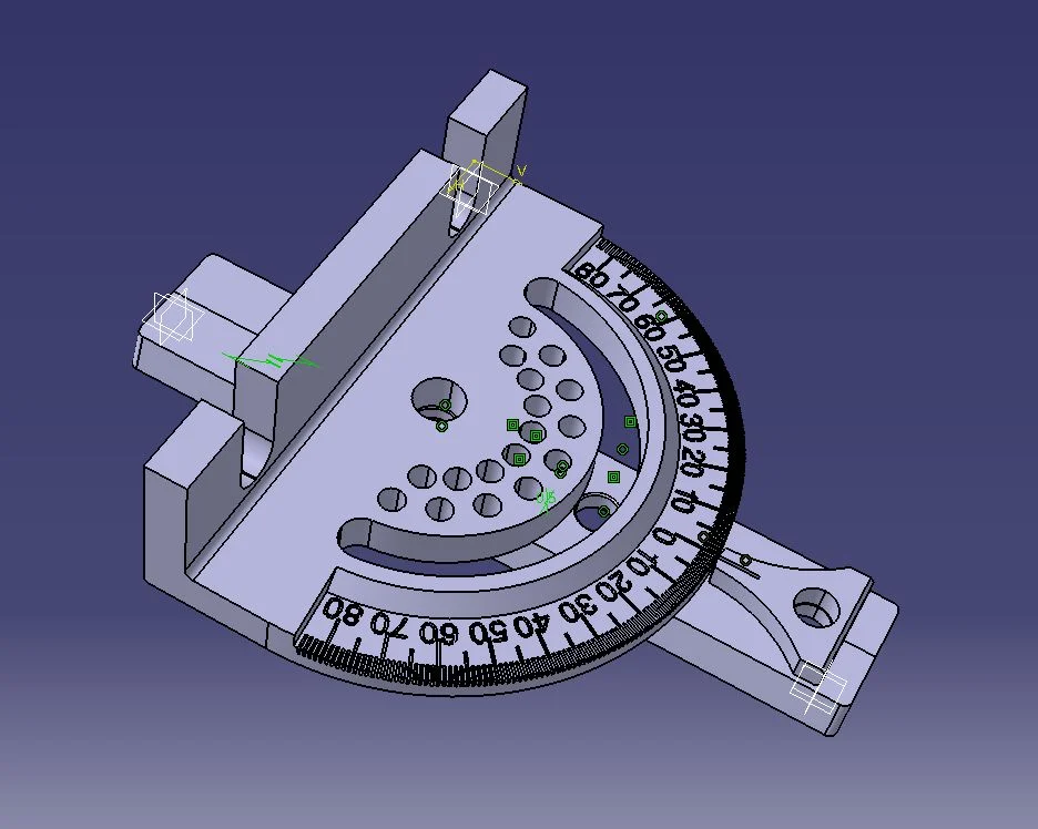 Protractor for INCA bandsaw