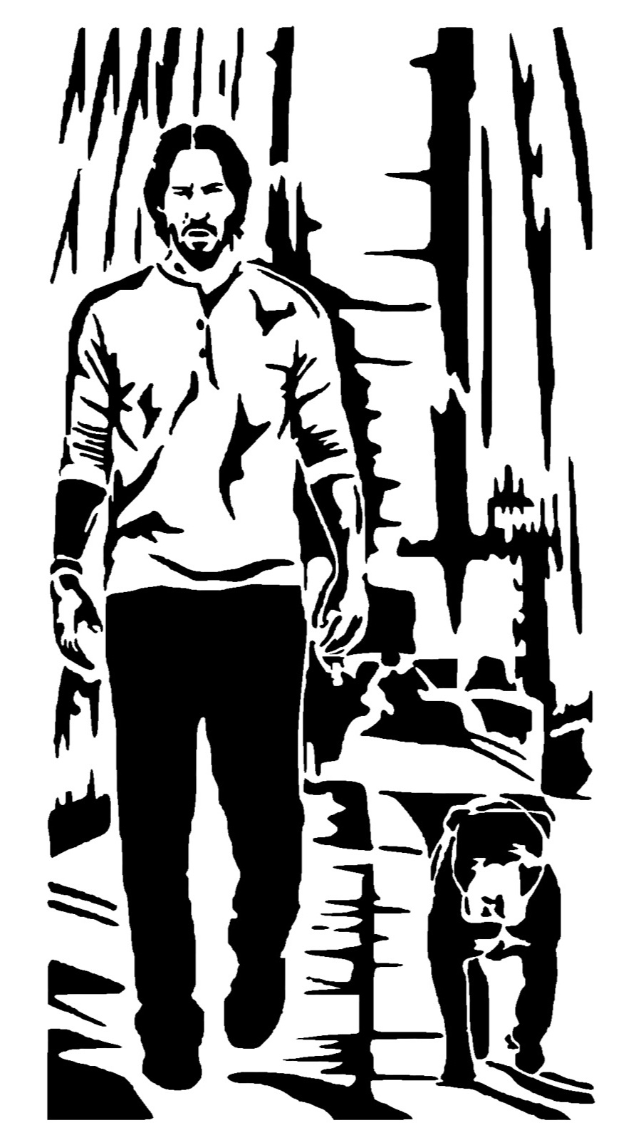 John Wick stencil 7