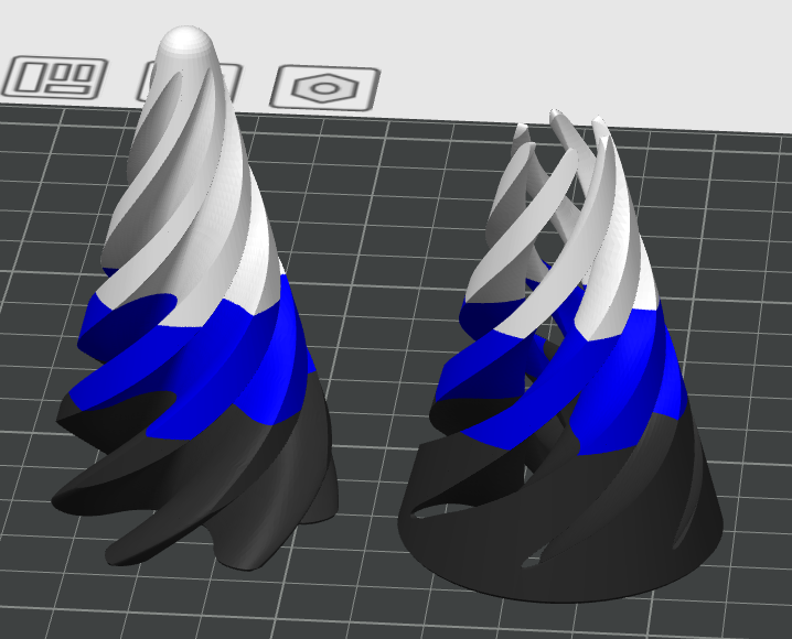 Fidget spiral cone tricolor