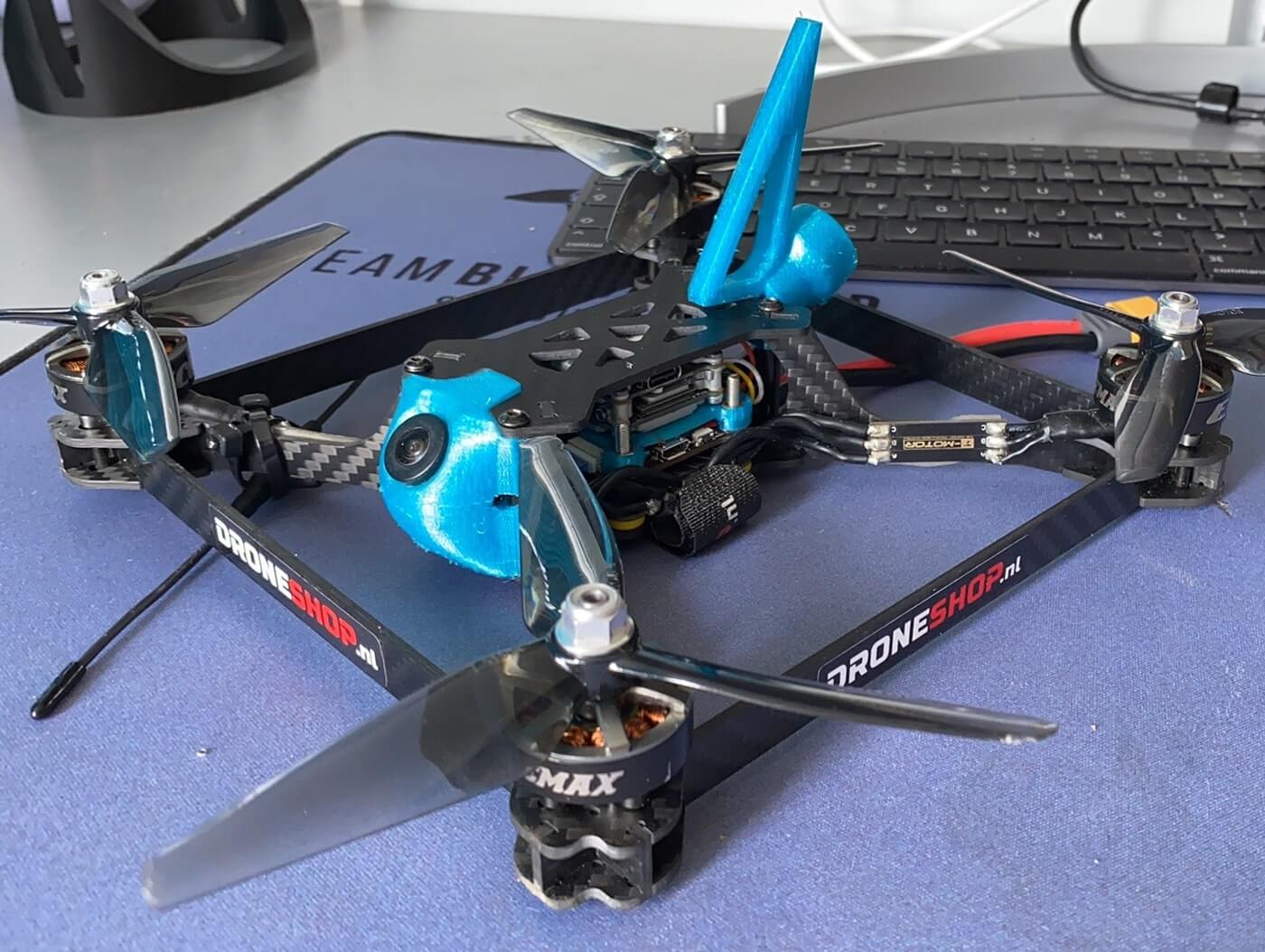 Lollipop or Cherry Antenna Mount With Fin for TBS Source V