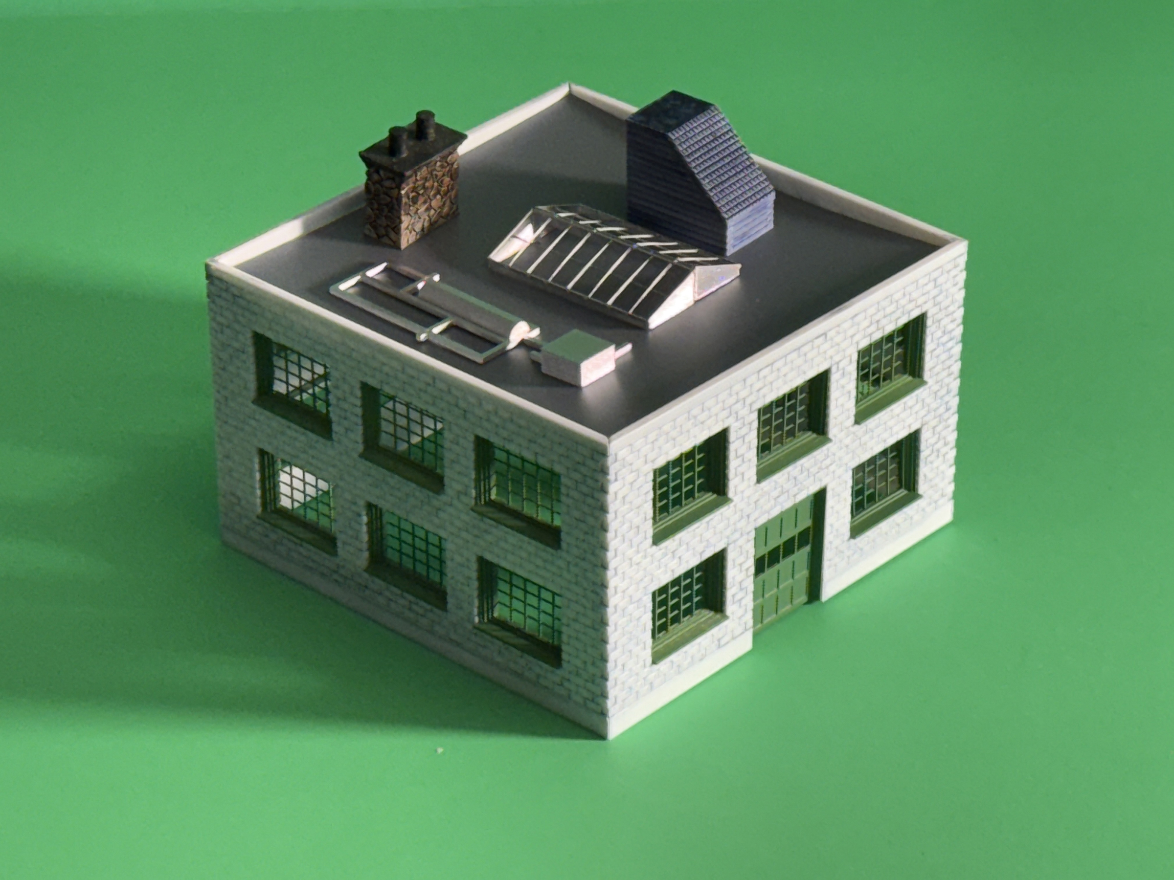 CONCRETE BLOCK BUILDING 1:87 HO SCALE