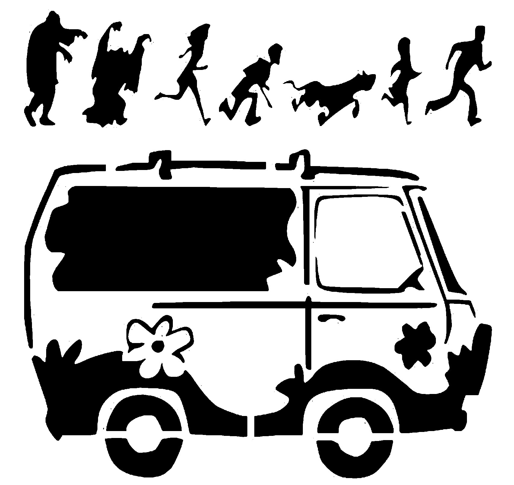Mystery Machine stencil 2