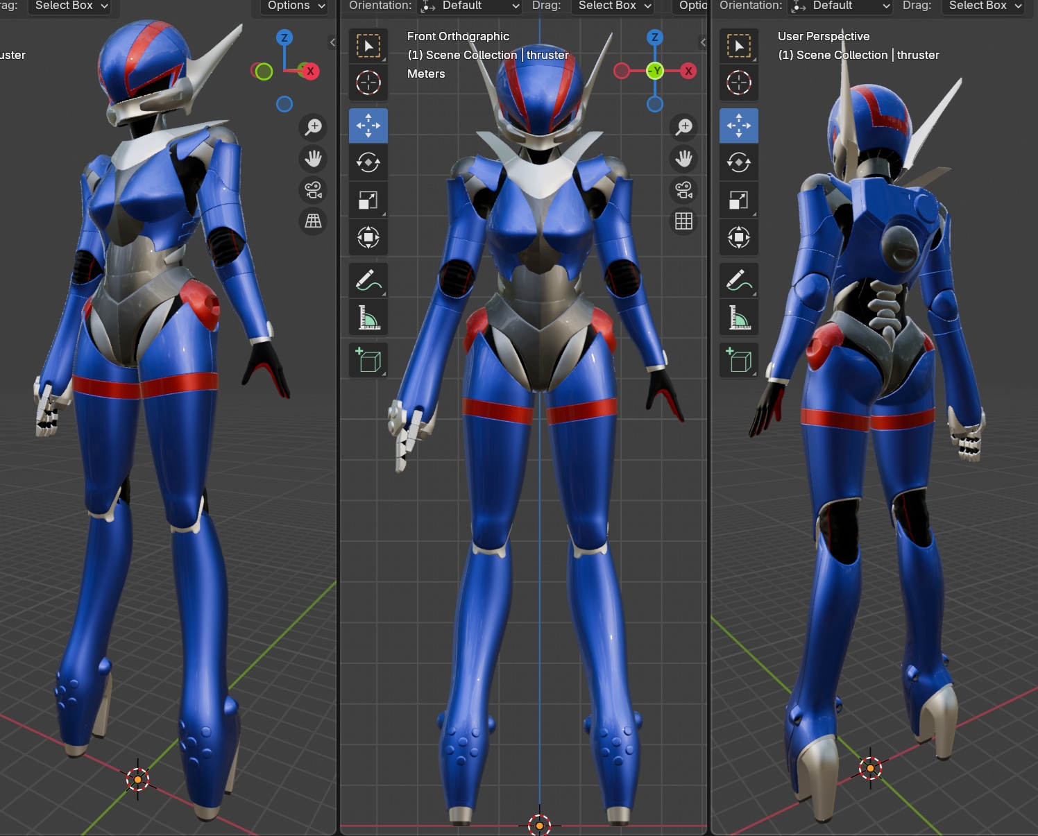 Priss Hardsuit from Bubblegum Crisis Blender and Plasticity versions