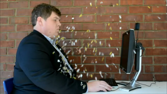 Computer Monitor Catapult Prank