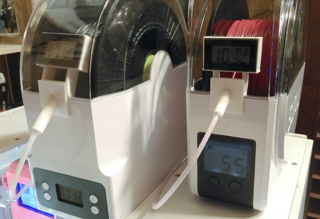 Sunlu & eSUN filament drybox - holders for hygrometer without drilling