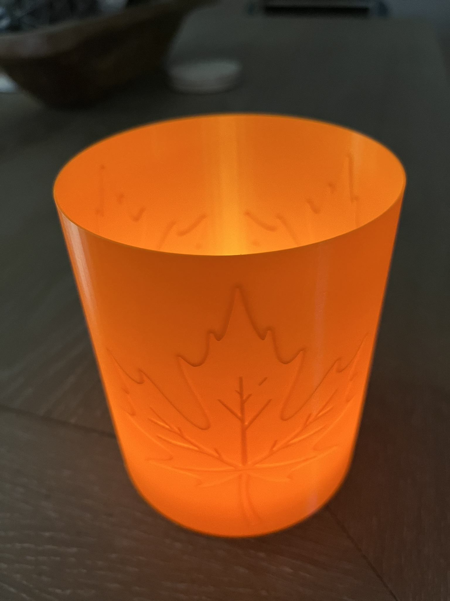 Maple Leaf Embossed Vase