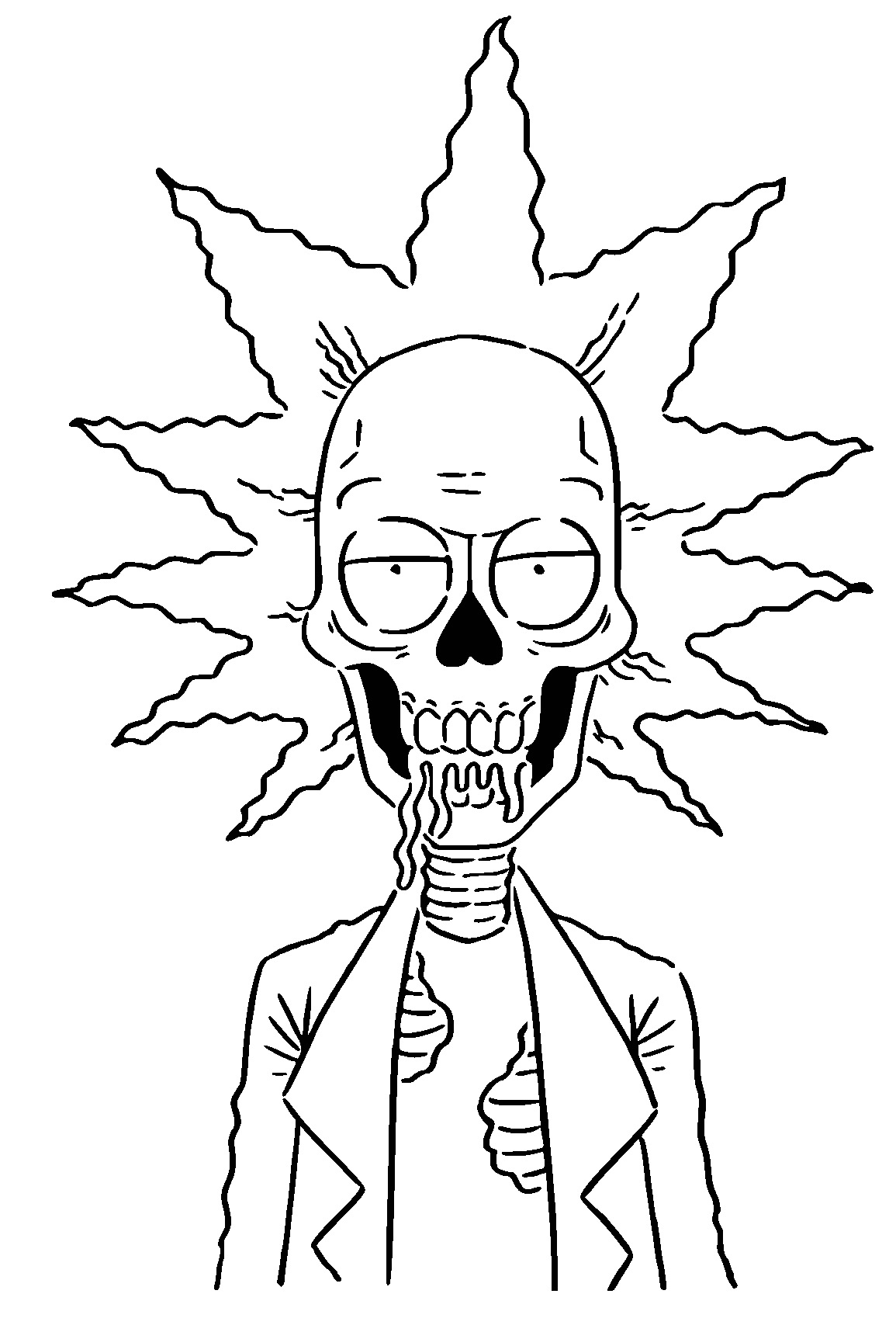 Zombie Rick stencil