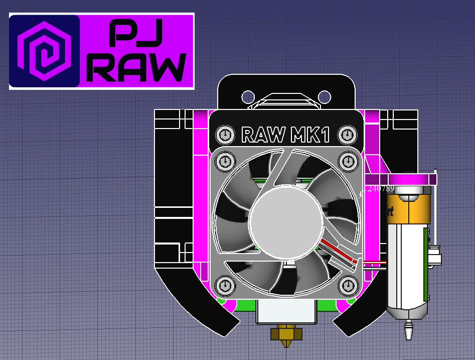 BIQU B1 E3D V6 Print Head (RAW MK1)