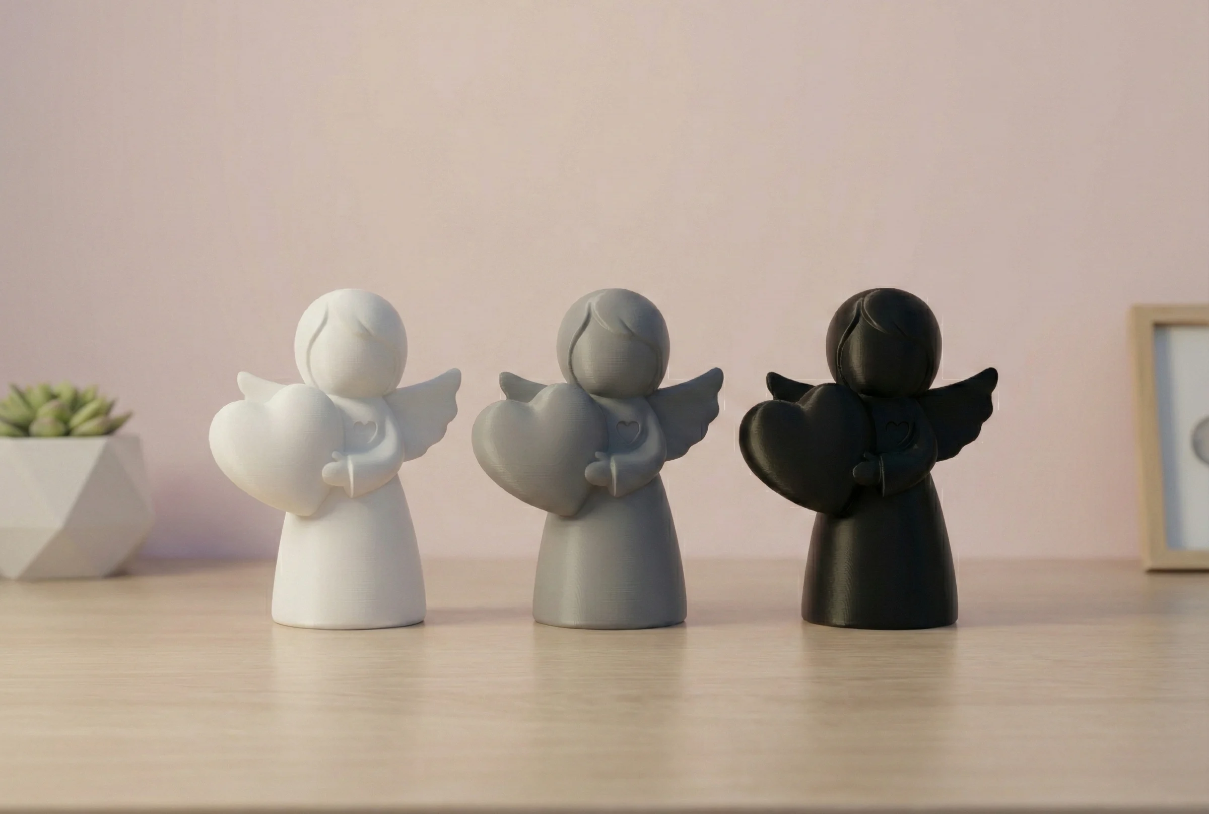 Valentine Heart Angel - Minimalist Decor