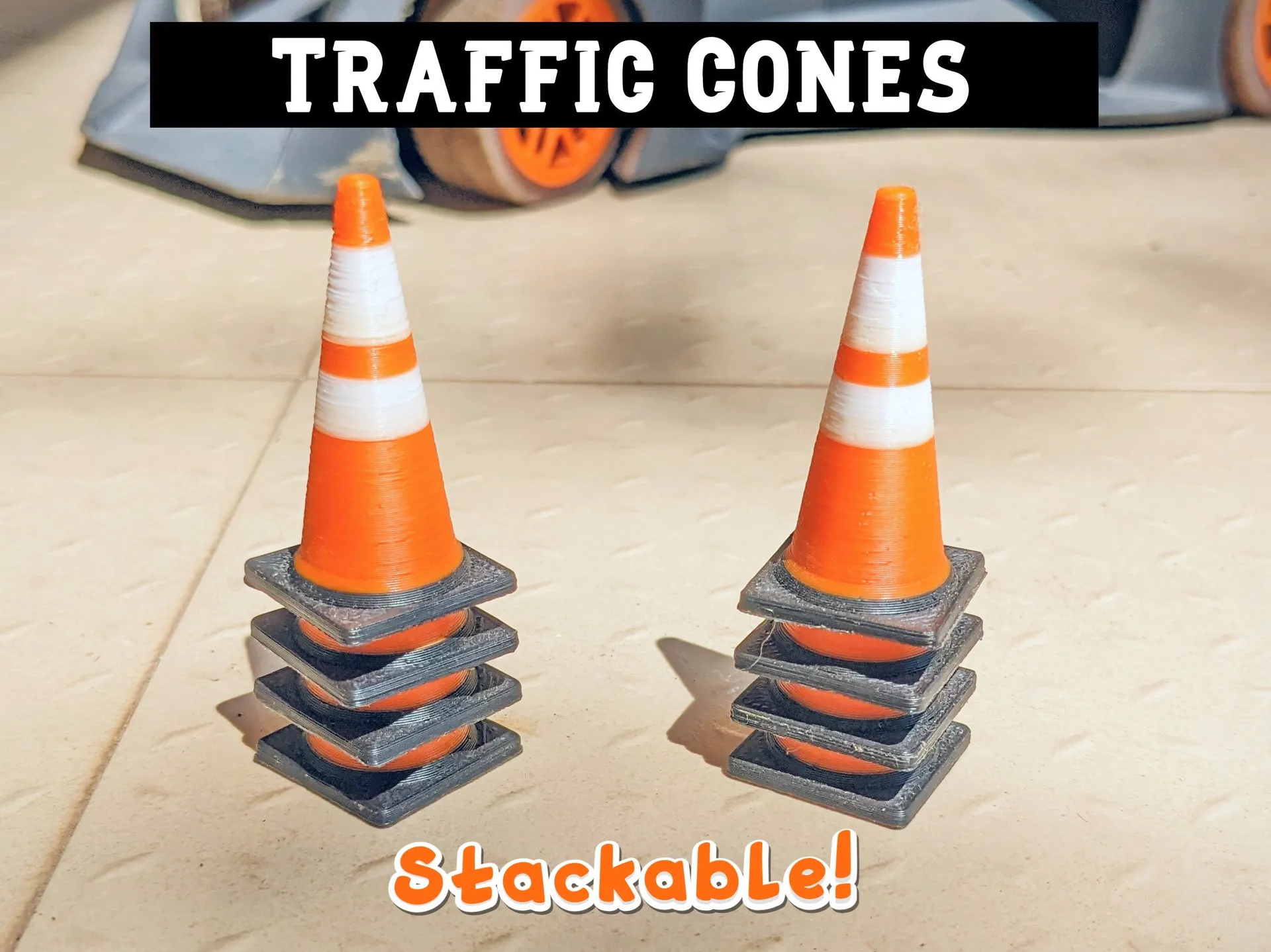 Traffic cones - Stackable design