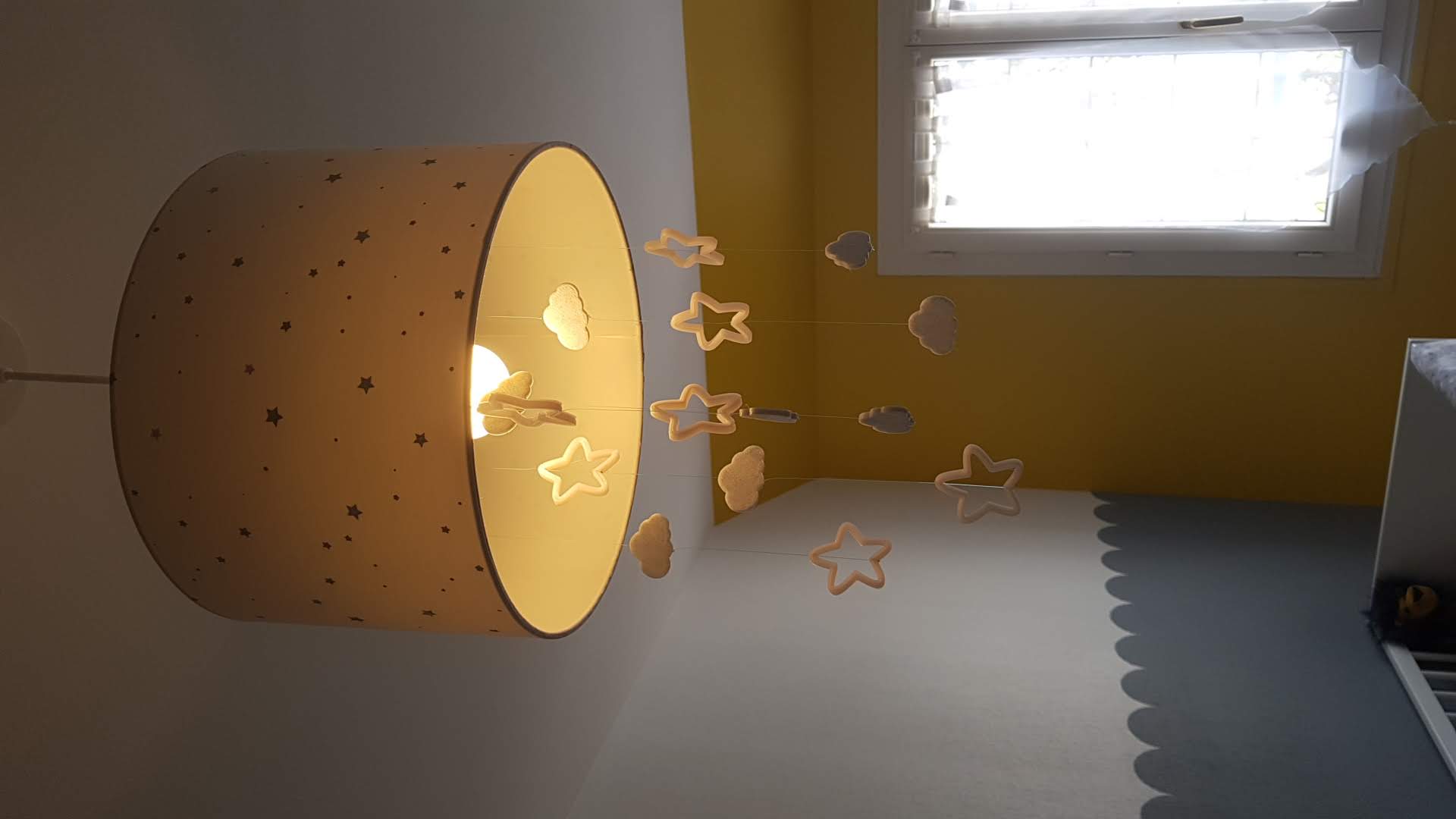 QAD - Stars and cloud lamp suspension
