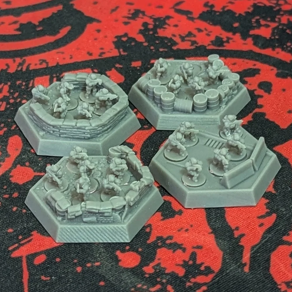 BattleTech 6mm 3D Infantry and Battle Armor Hex Bases