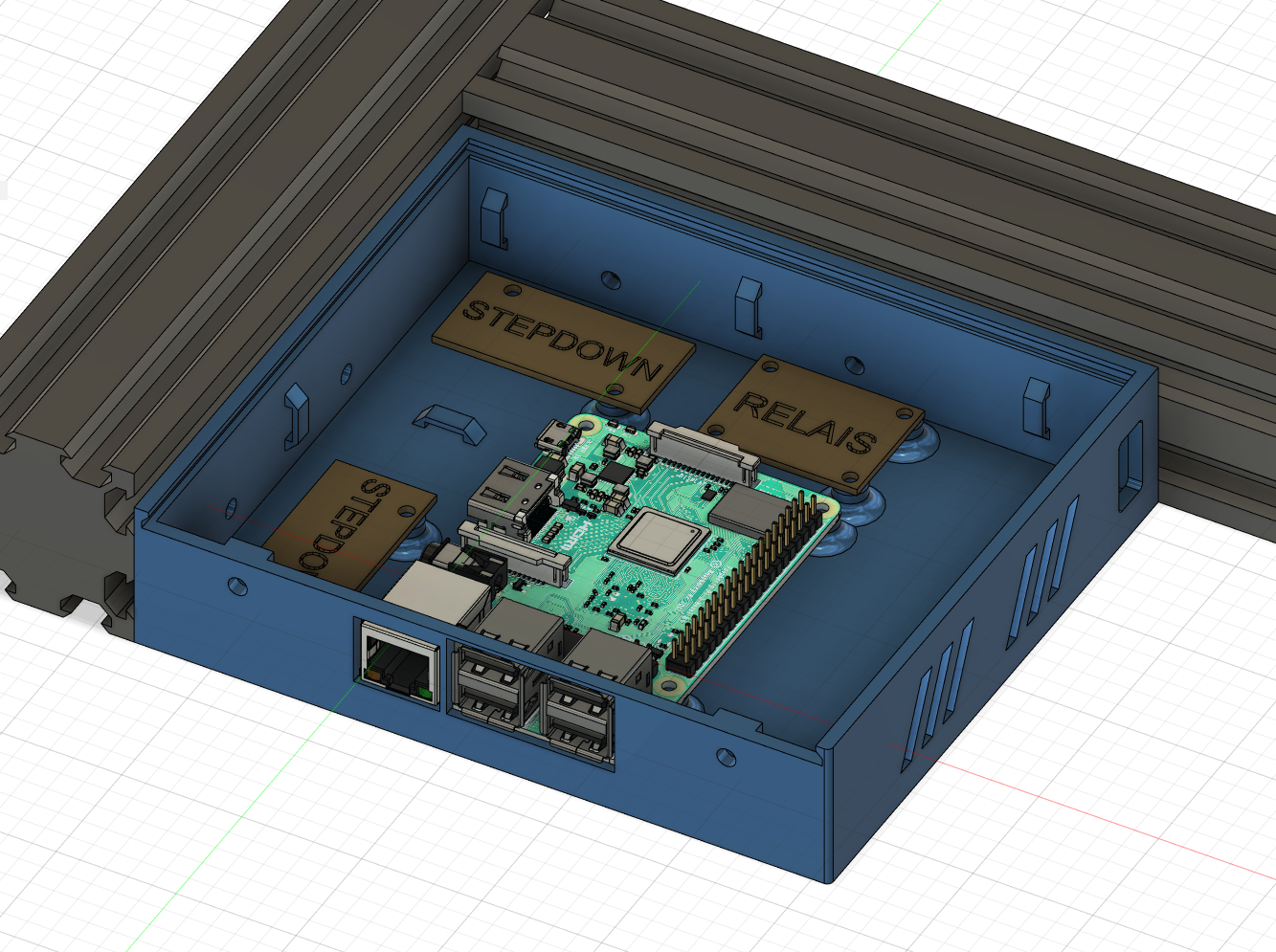 Ender 3 Pro Raspberry Pi case incl. stepdown and relais