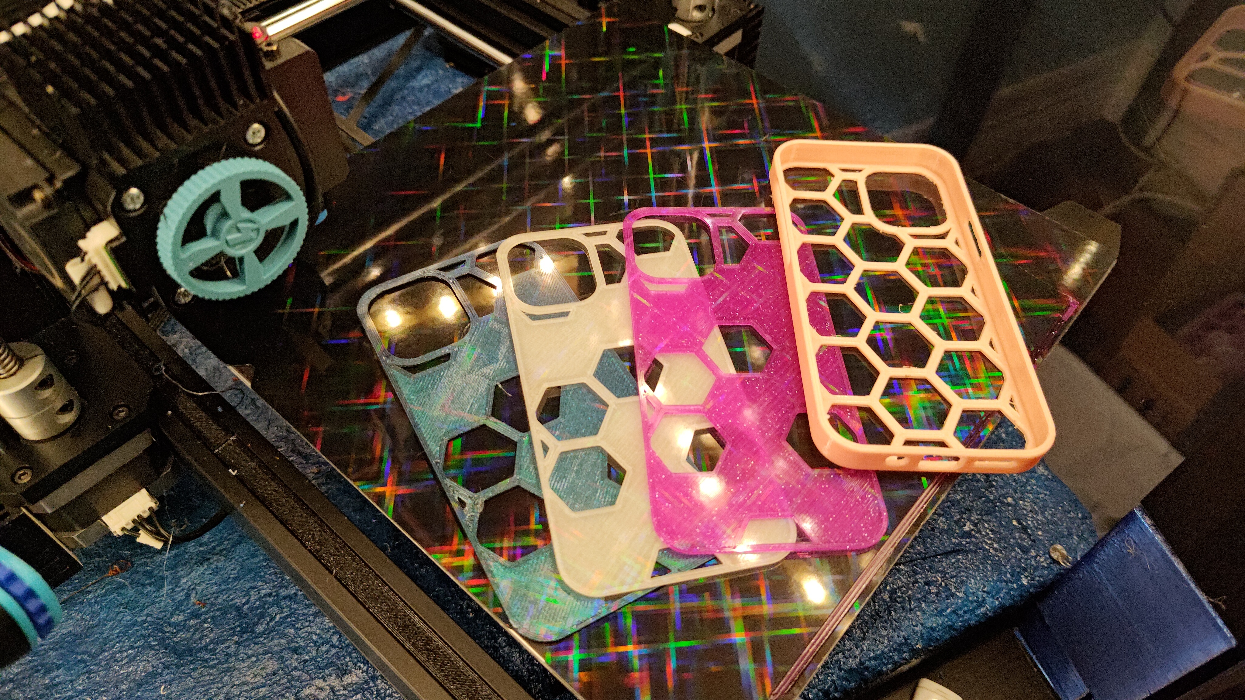 iPhone 12 Mini Case - Hexagon - two part, no supports needed.