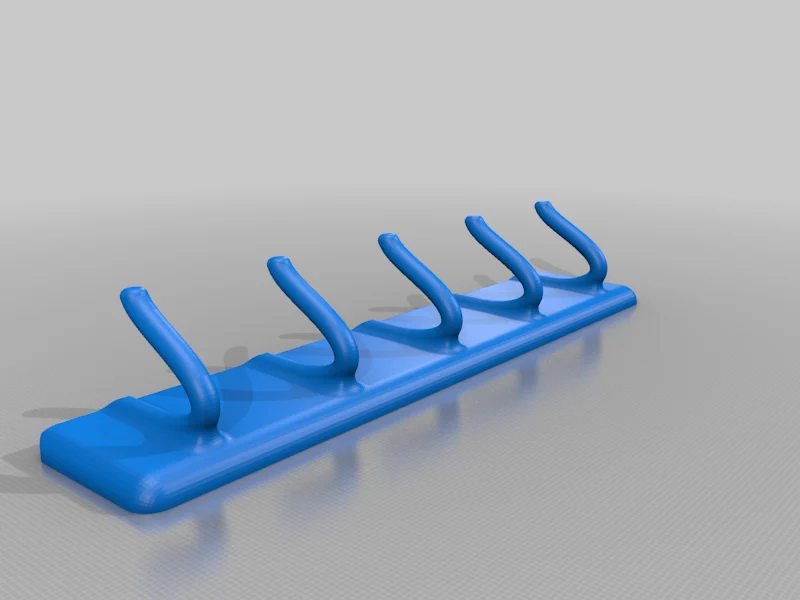 Key Rack - 5 Hooks - No Holes