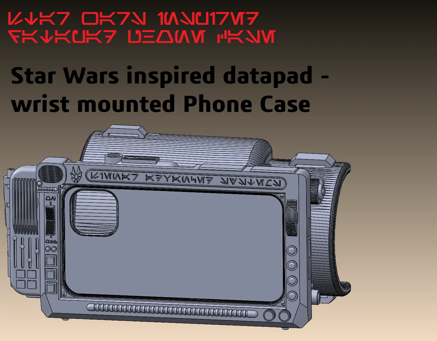 STAR WARS Iphone 12 Wrist mounted datapad case