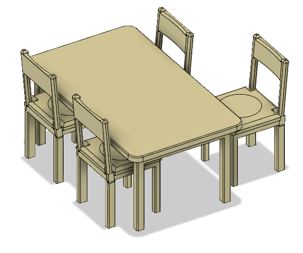 Doll house stuff - Dining table set