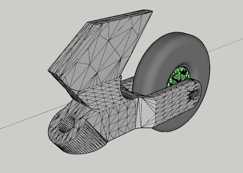 PlanePrint Pilot - Savage Bobber - Tail landing gear with wheel rim