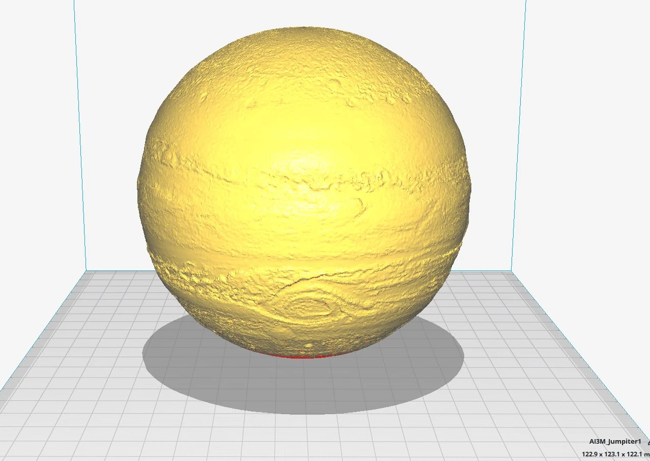 Spherical Lithophane - Jupiter 12cm