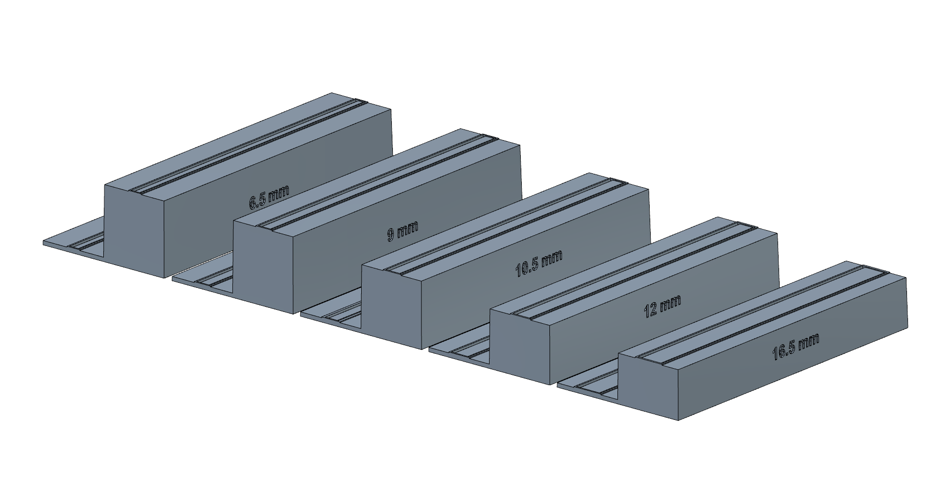 6.5 - 16.5 mm display stands