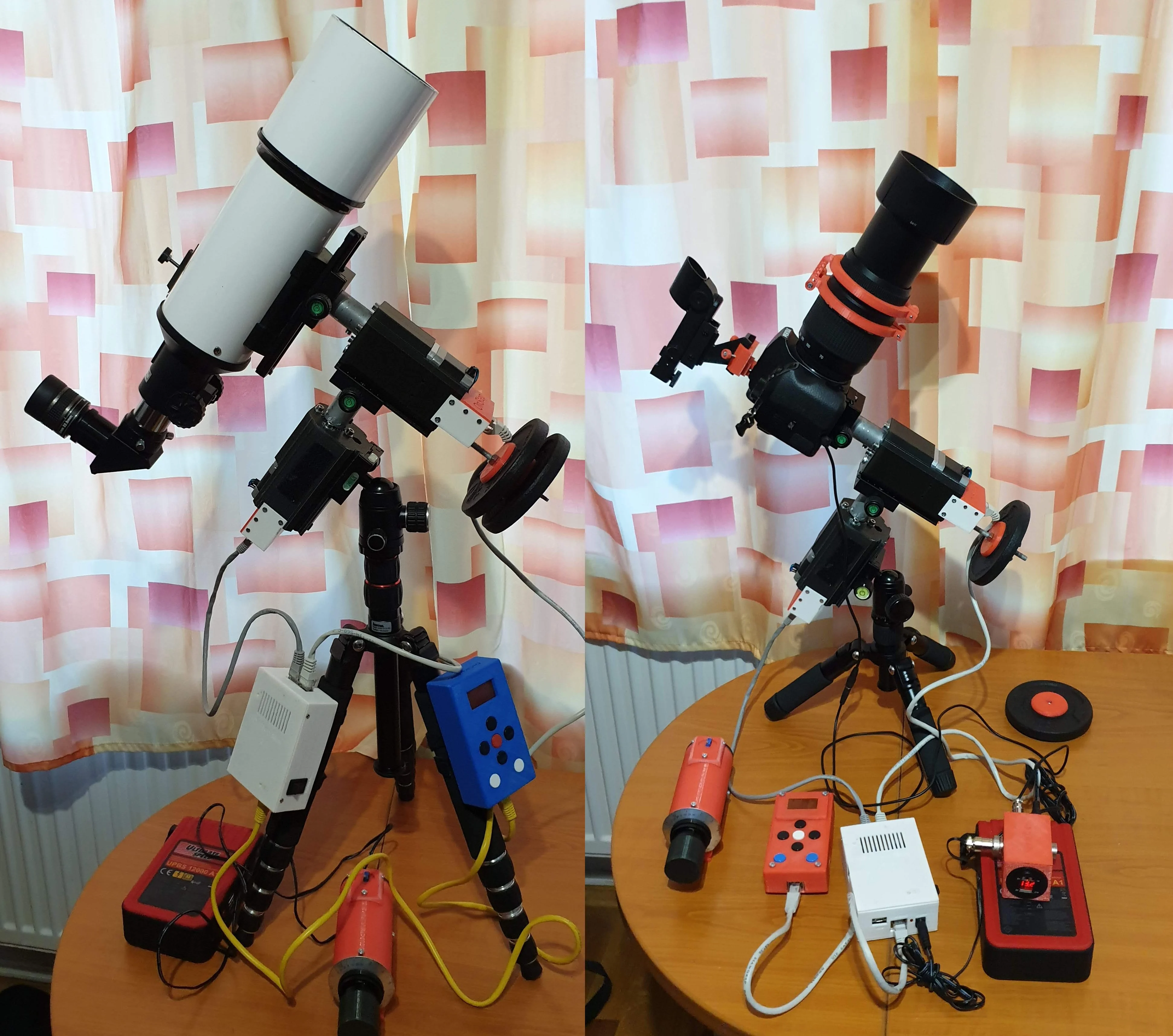 Small Travel 3D printed OnStep EQ mount for telescope