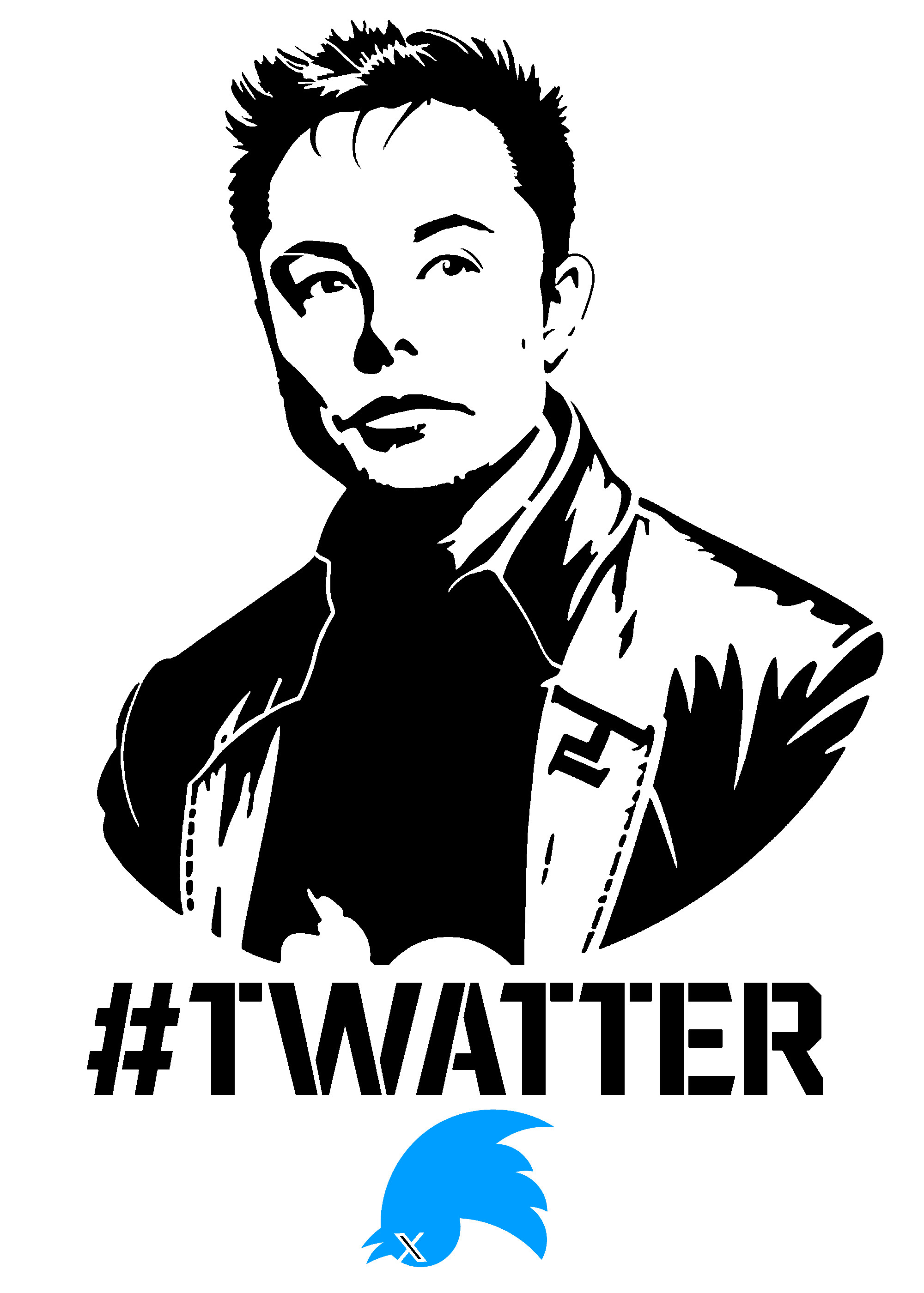 Elon Musk stencil 2