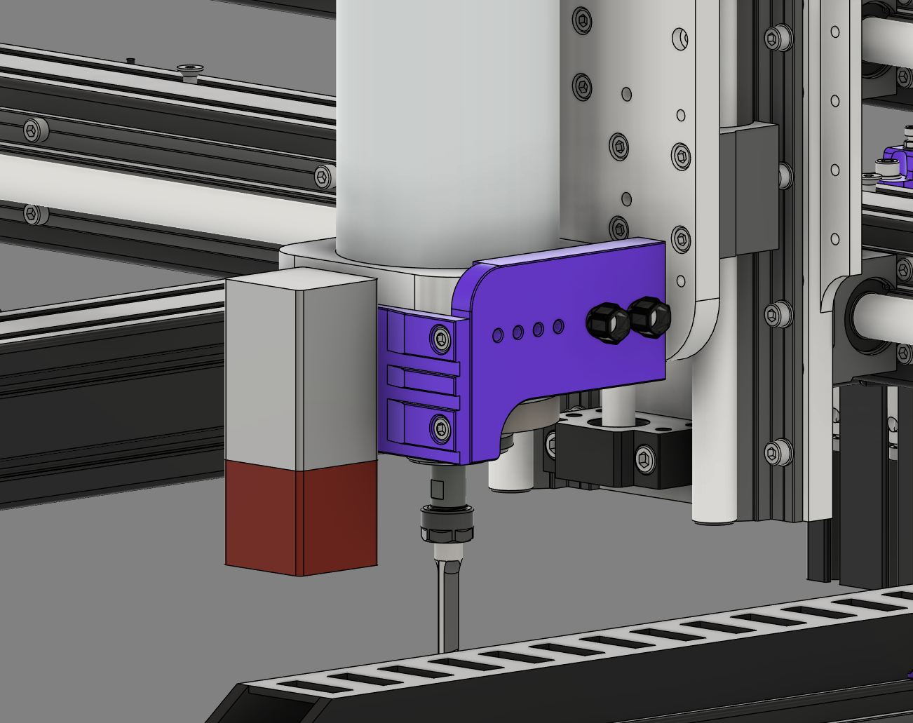 Laserhalterung (China 40 Watt) for spindle holder Jaster 80 mm CNC / Volksfräse VF1 - laserholder
