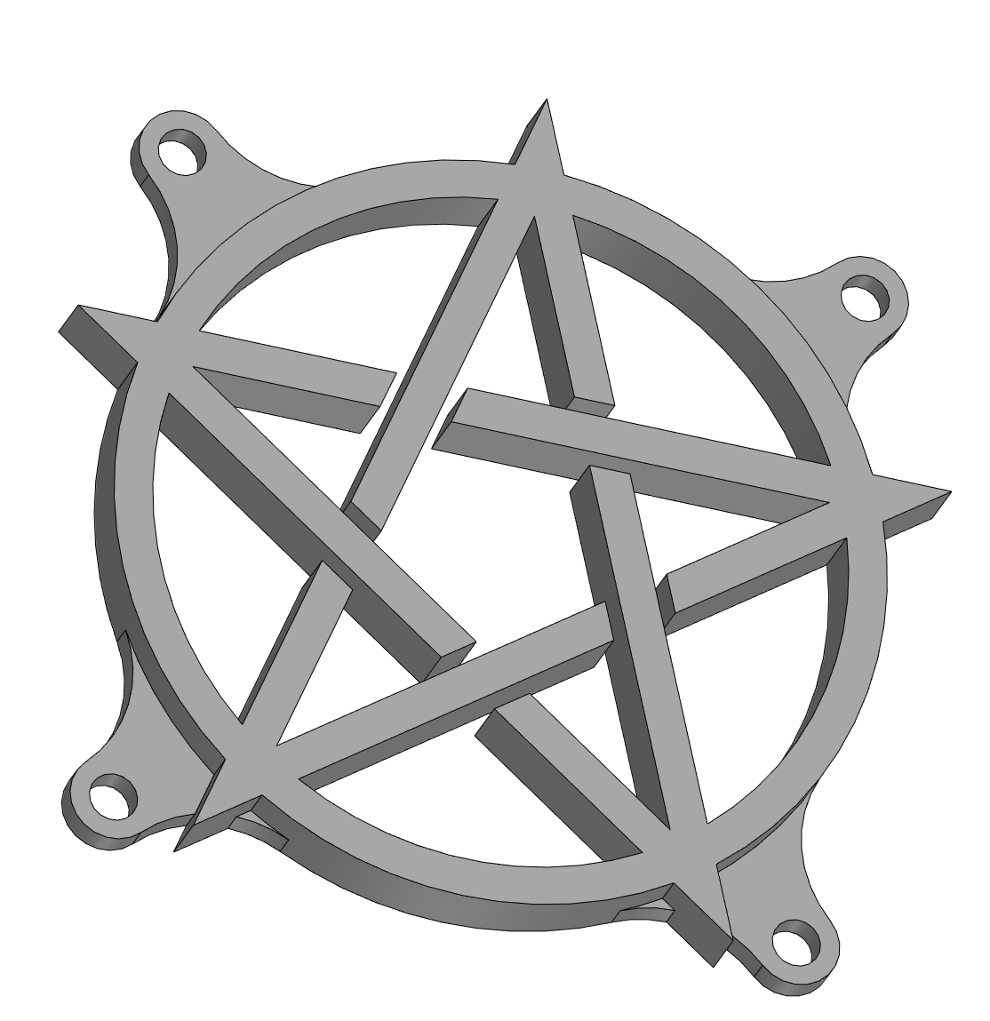 80mm pentagram fan grill