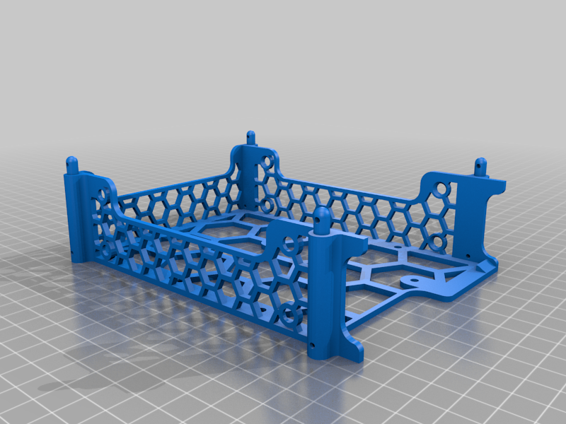HDD Stackable Tray with base, lid, SSD, fan support and locking pin support (Front ports)