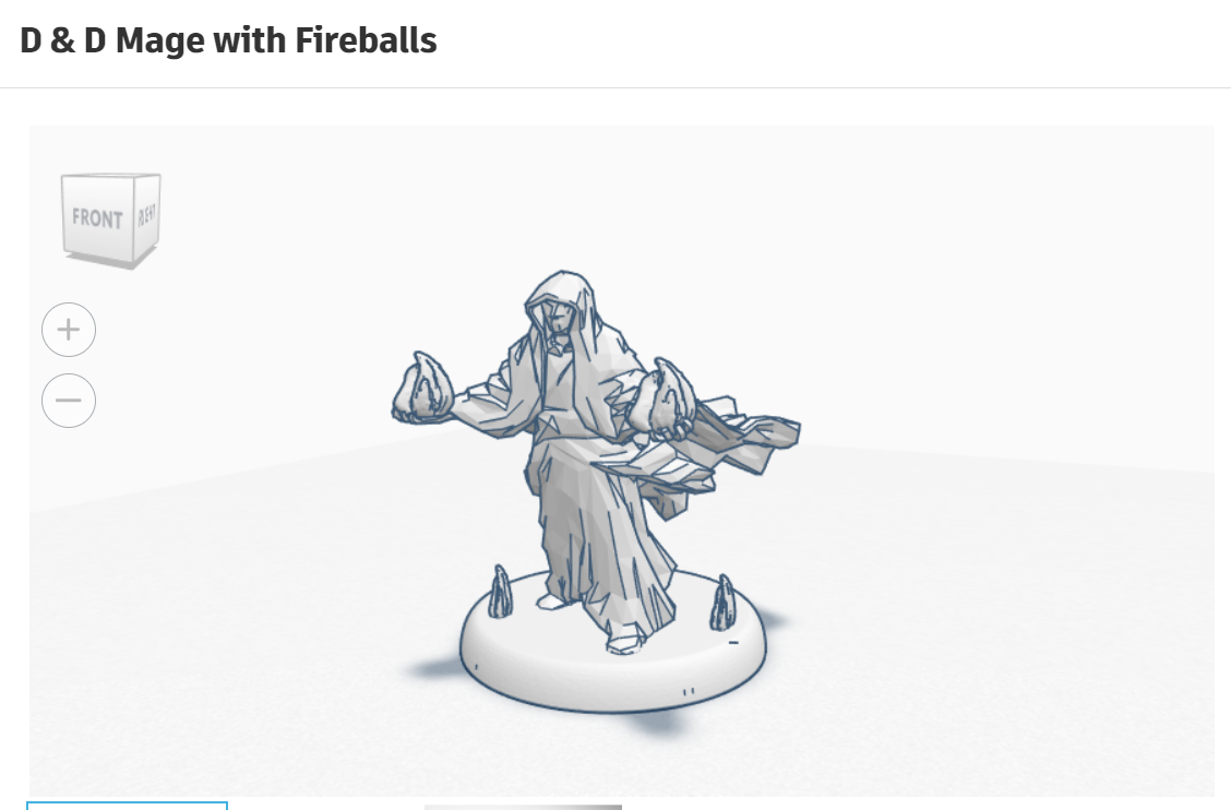 Mage with Fireballs D&D Figurine