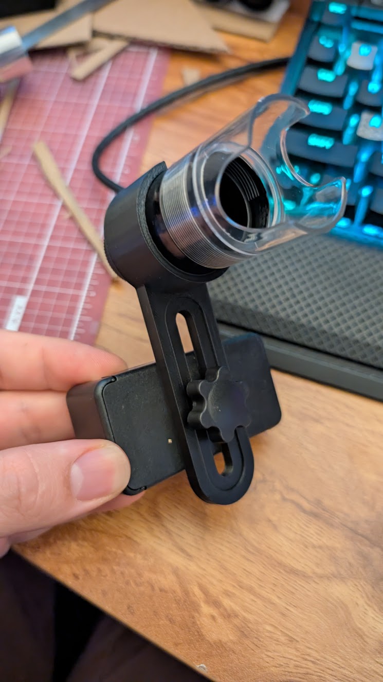 Surplus Shed Microscope Phone Holder