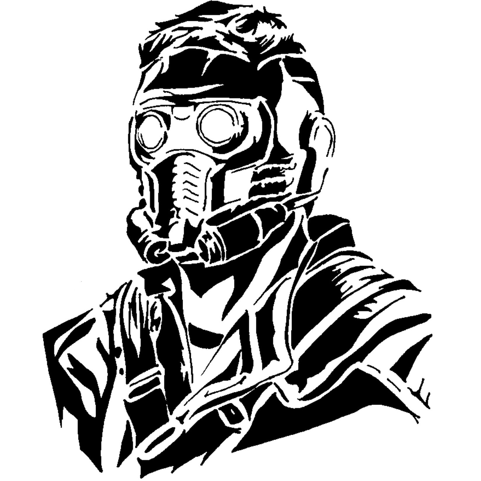 Star-Lord Stencil 1