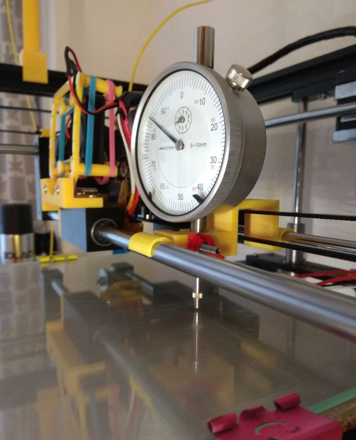 Tronxy X5 - Gauge Bed Leveling Holder - Messuhrhalter
