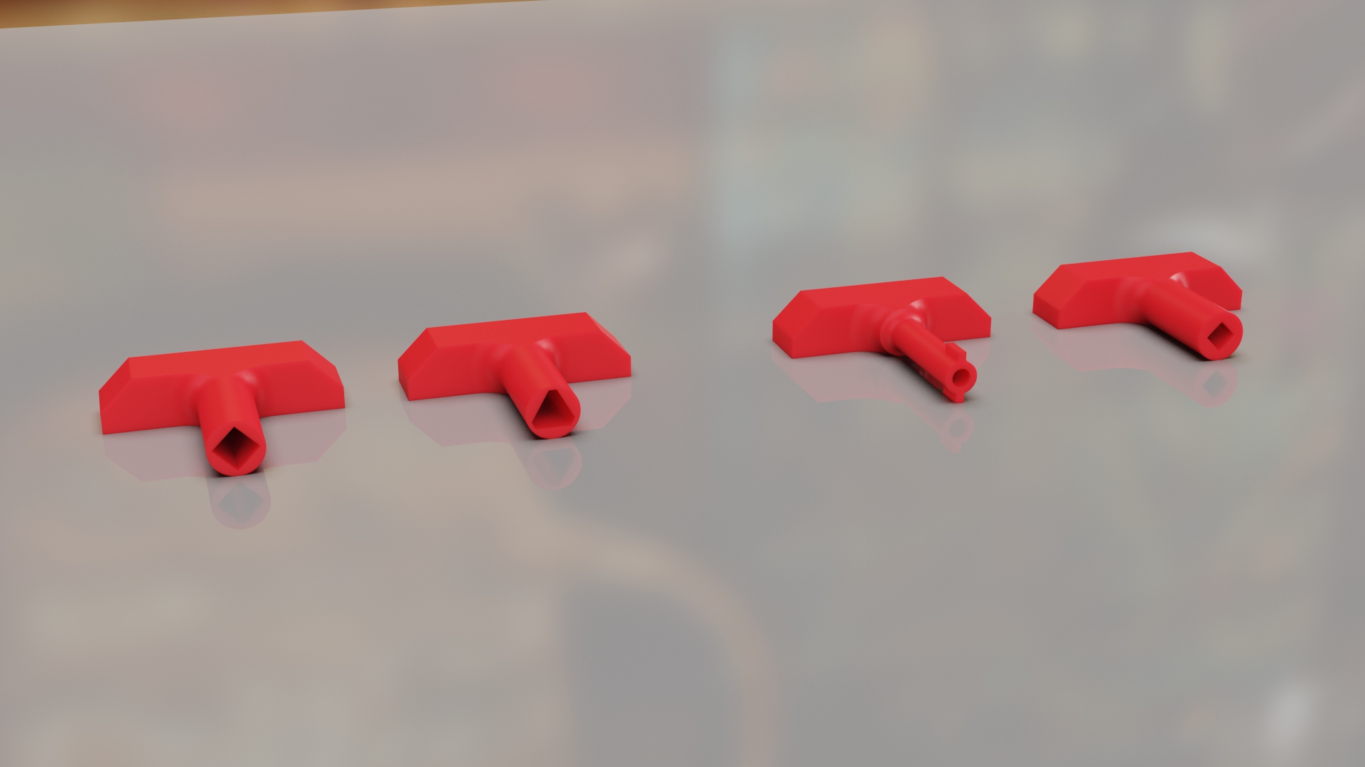 Triangular Universal Key for Water and Gas Meter Boxes