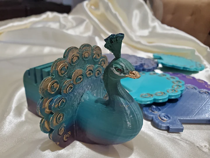 Peacock Coaster Set