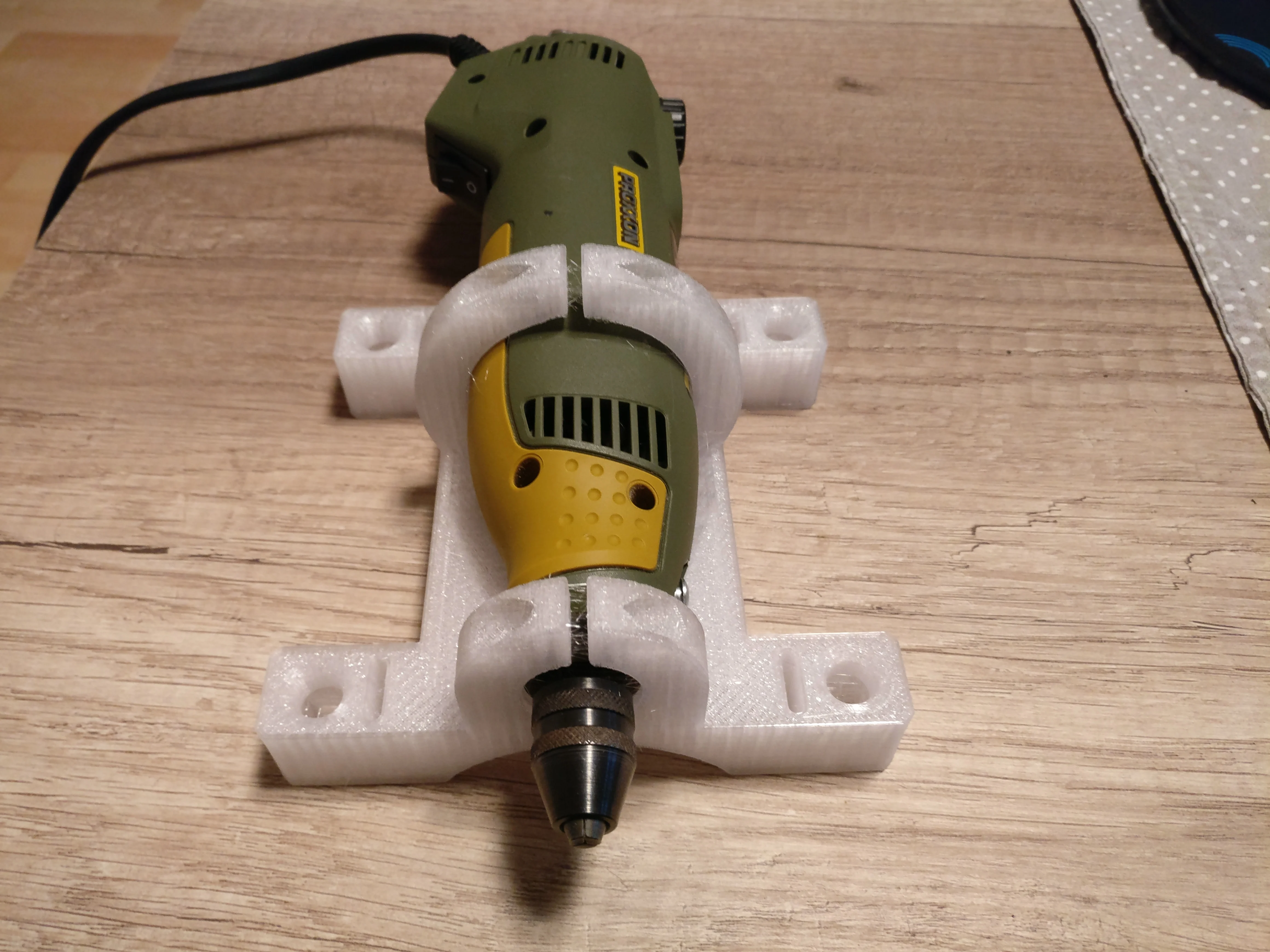 Proxxon FBS240 mount for table saw (w/ adjustable height)
