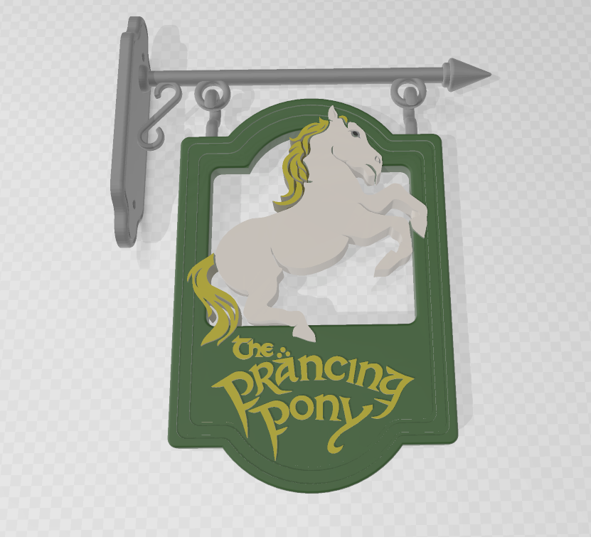 LOTR Prancing Pony Sign