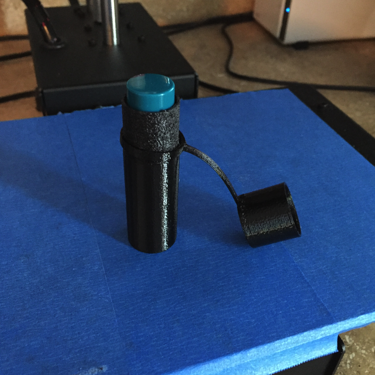 Quick stash tube with easy keychain latch