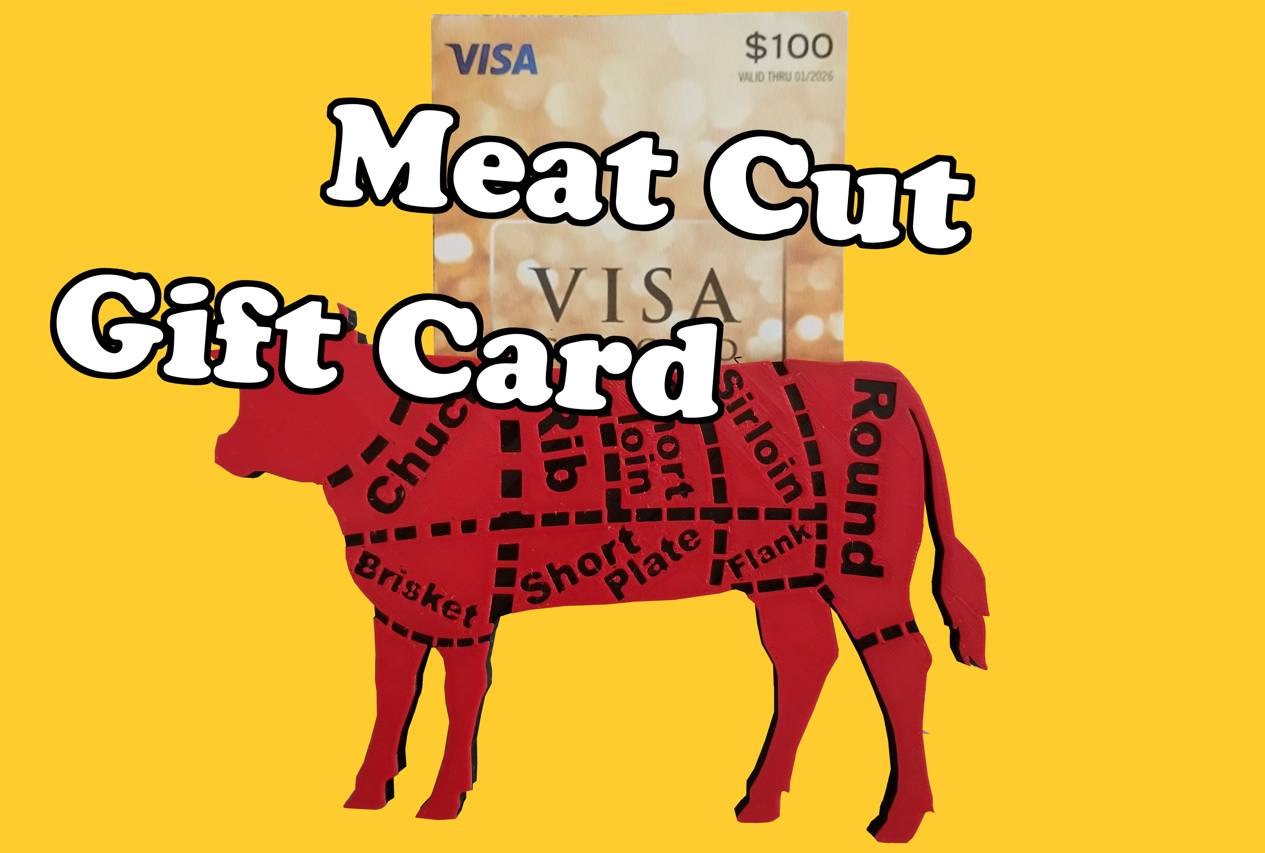 Meat Cut Gift Card Holder