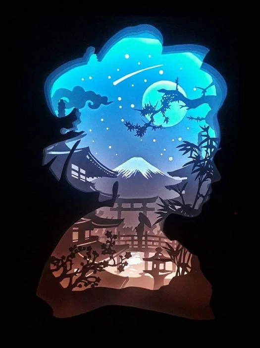 japan night lightbox