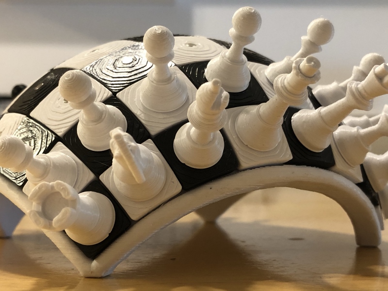 Non-Euclidean Chess Board (Sphere)