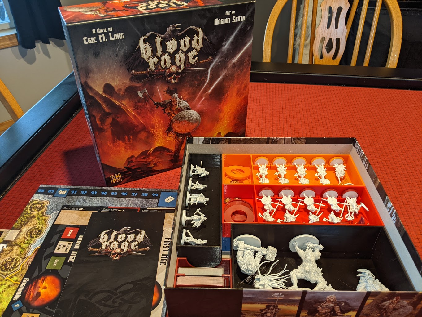Blood Rage Board Game Box Insert Organizer