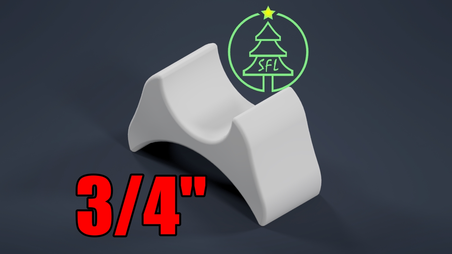 3/4" PVC Pixel Spacer Block for 12mm Bullet Pixels