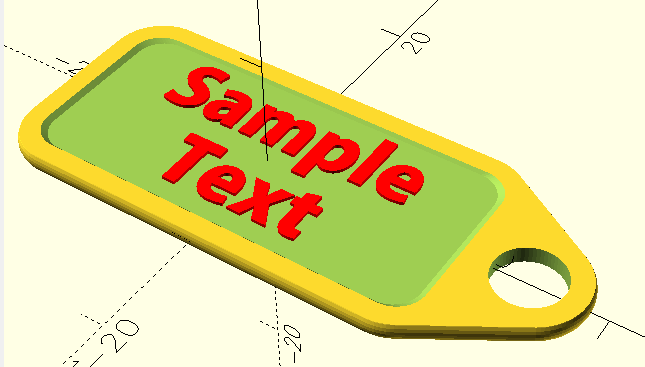 Customizable Parametric Keytag ( Multi-material support )
