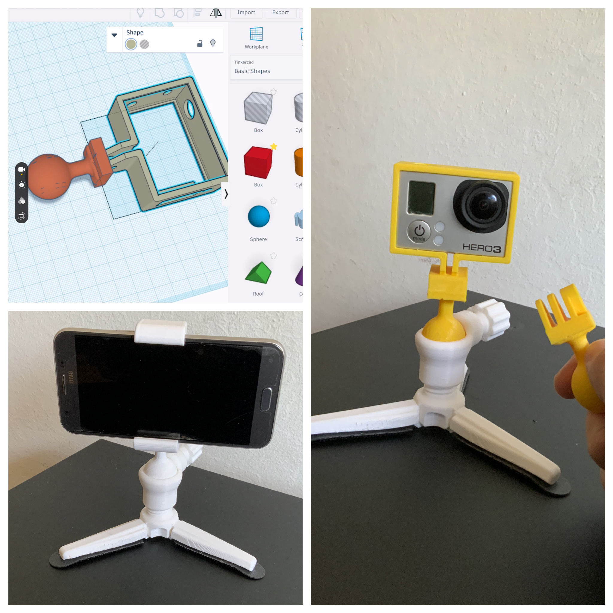GoPro mounts for phone tripod